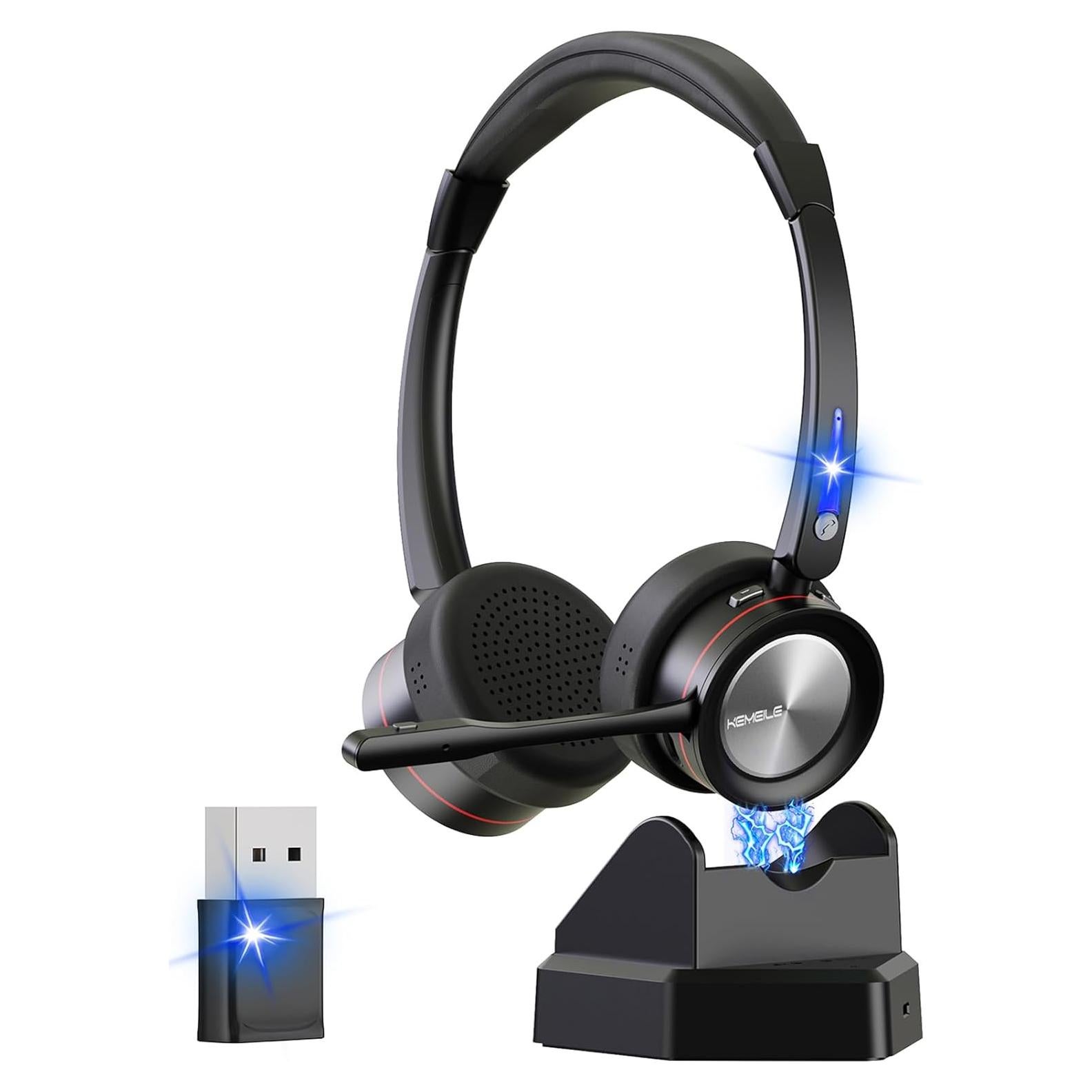 Auricular Bluetooth KEMEILE KML01DBT con Micrófono y Cancelación de Ruido