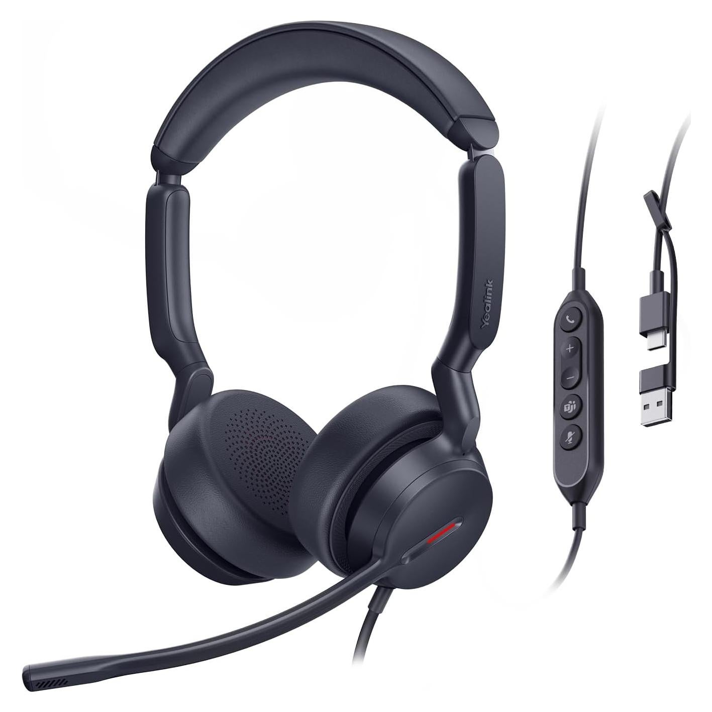 Auricular USB Yealink UH44 con micrófonos duales y cancelación de ruido