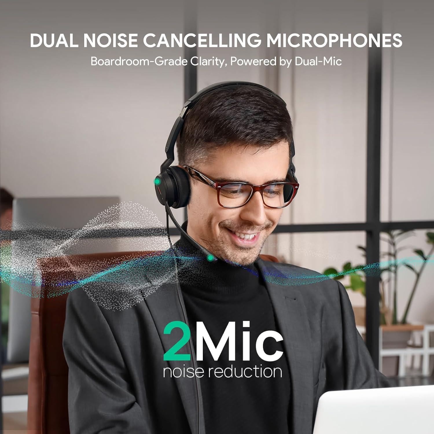 Auricular USB Yealink UH44 con micrófonos duales y cancelación de ruido