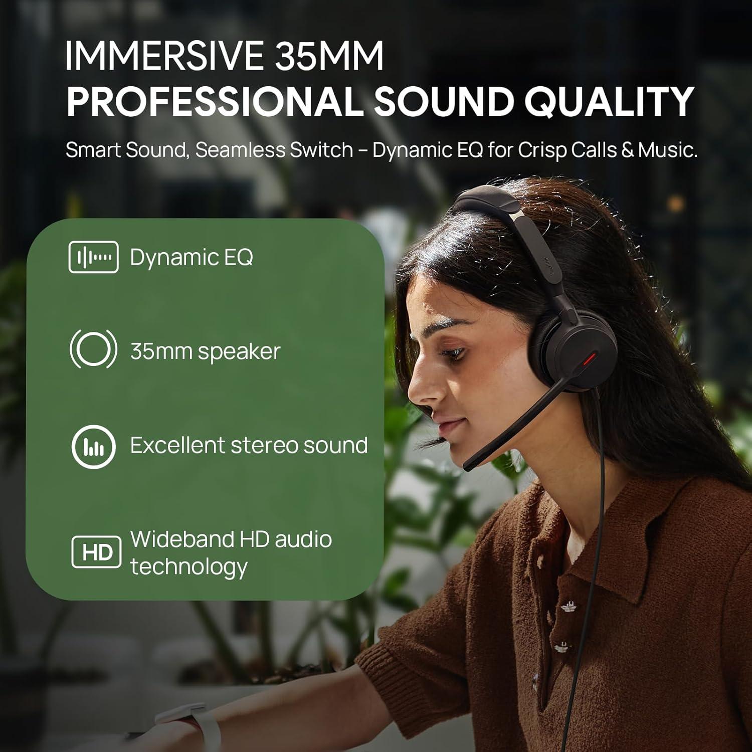 Auricular USB Yealink UH44 con micrófonos duales y cancelación de ruido