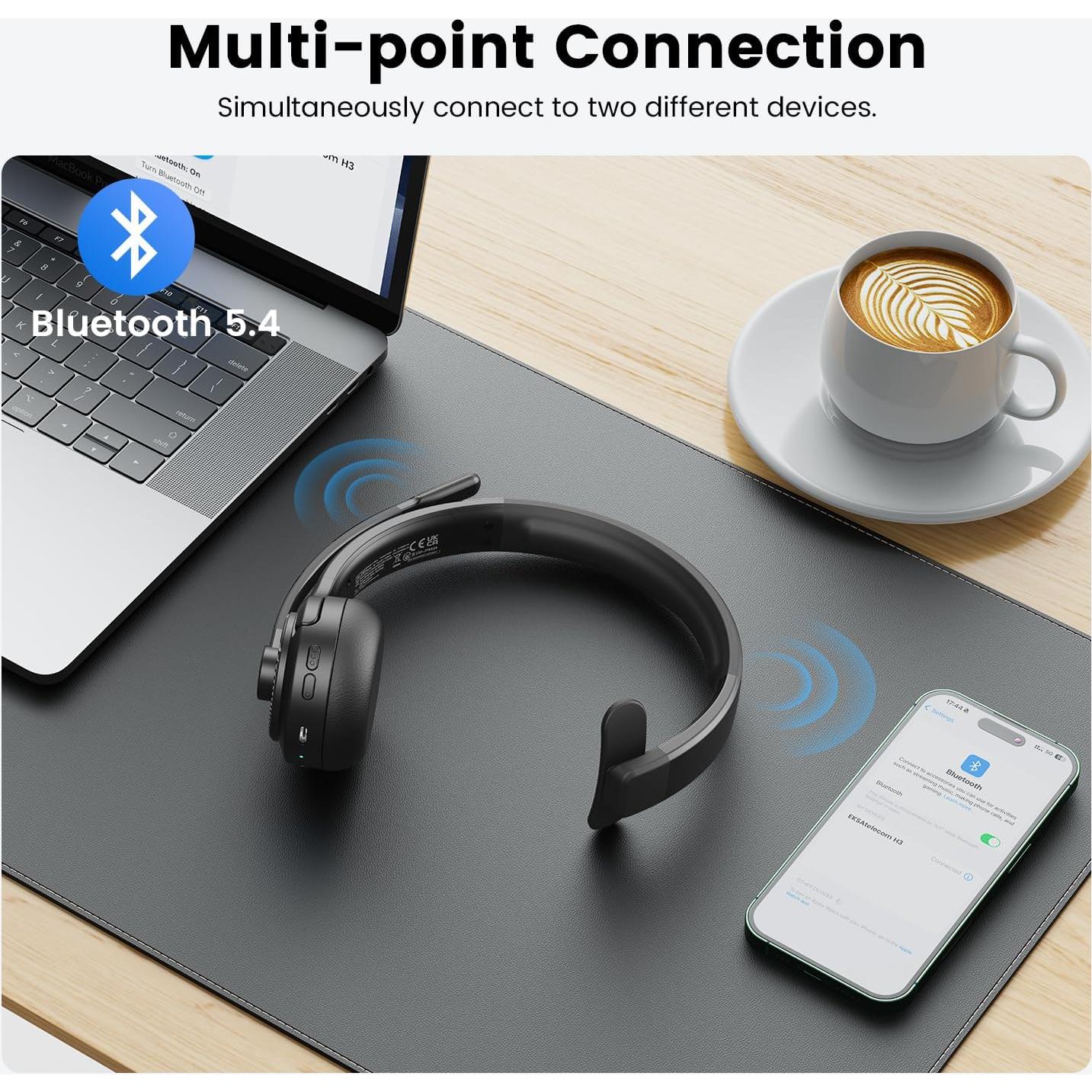 Auriculares Inalámbricos EKSA H3 Bluetooth 5.4 con Micrófono