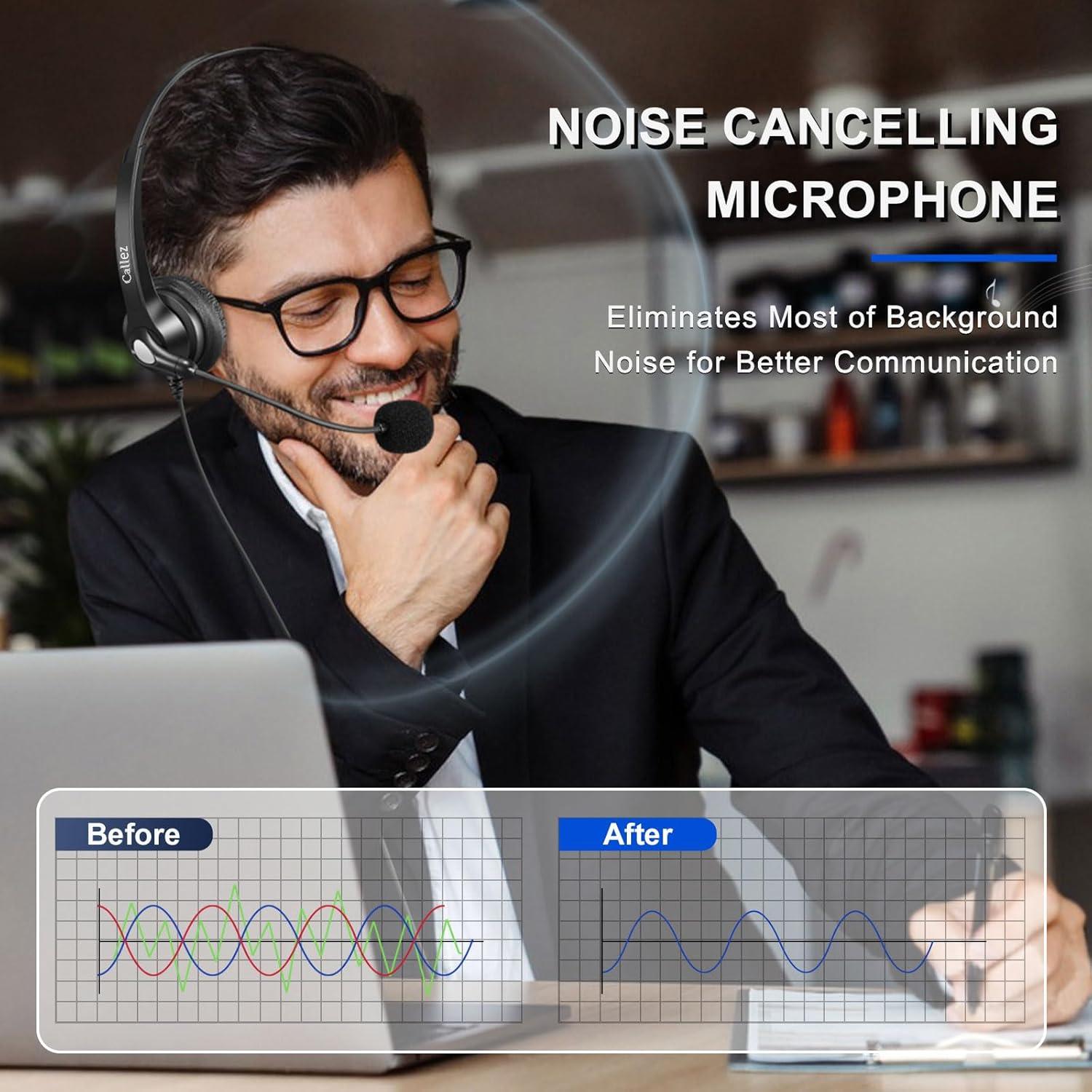 Auricular Callez C502EC1 con Cable 3.5mm/USB-C y Micrófono