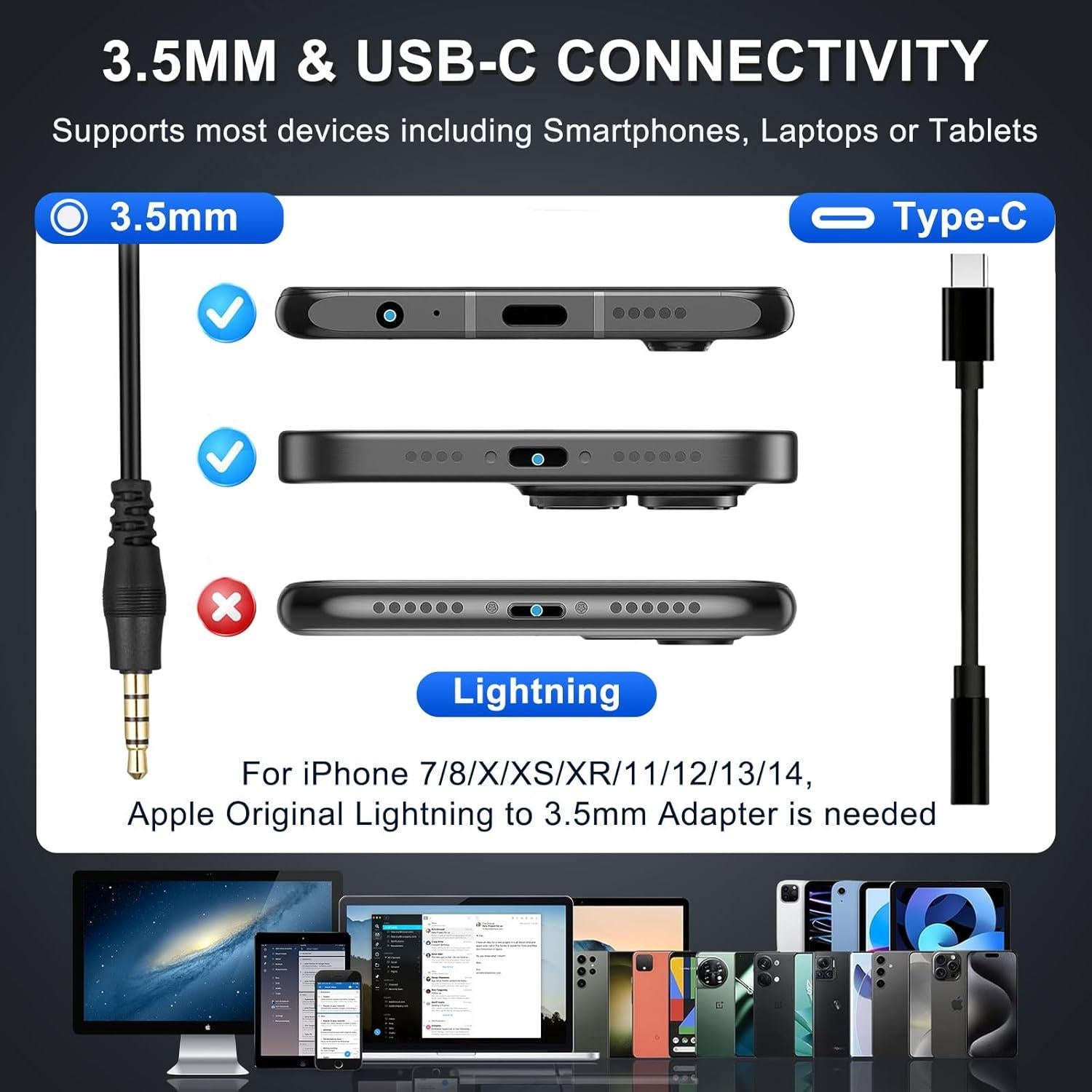 Auricular Callez C502EC1 con Cable 3.5mm/USB-C y Micrófono