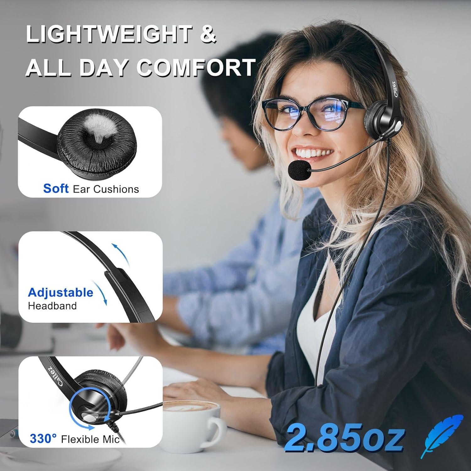 Auricular Callez C502EC1 con Cable 3.5mm/USB-C y Micrófono