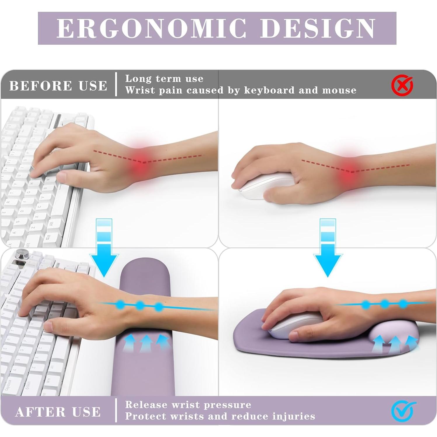 Soporte Ergonómico para Muñeca CFHYZAZNCL - Reposamuñecas de Gel y Espuma