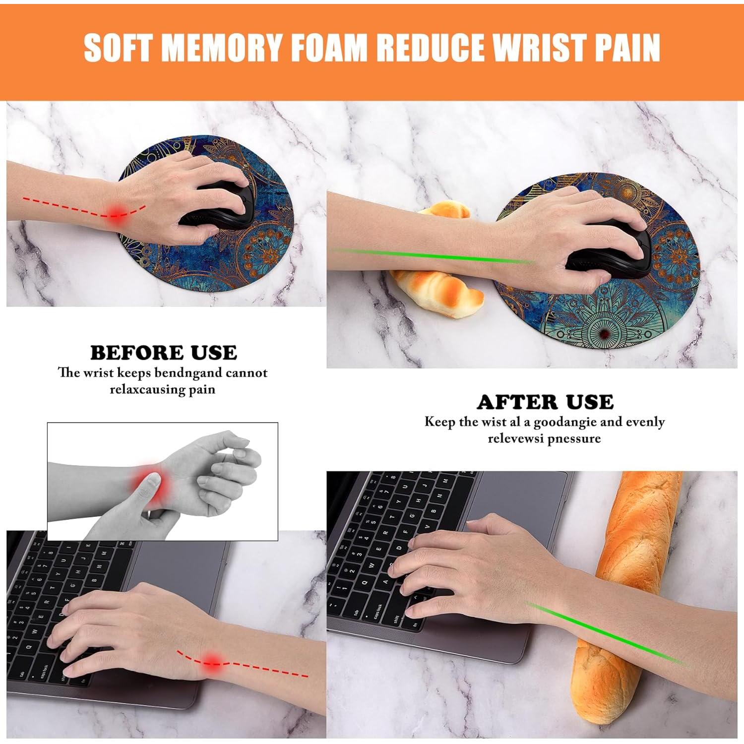 Soporte de muñeca para teclado y ratón Bvya Iris132 suave