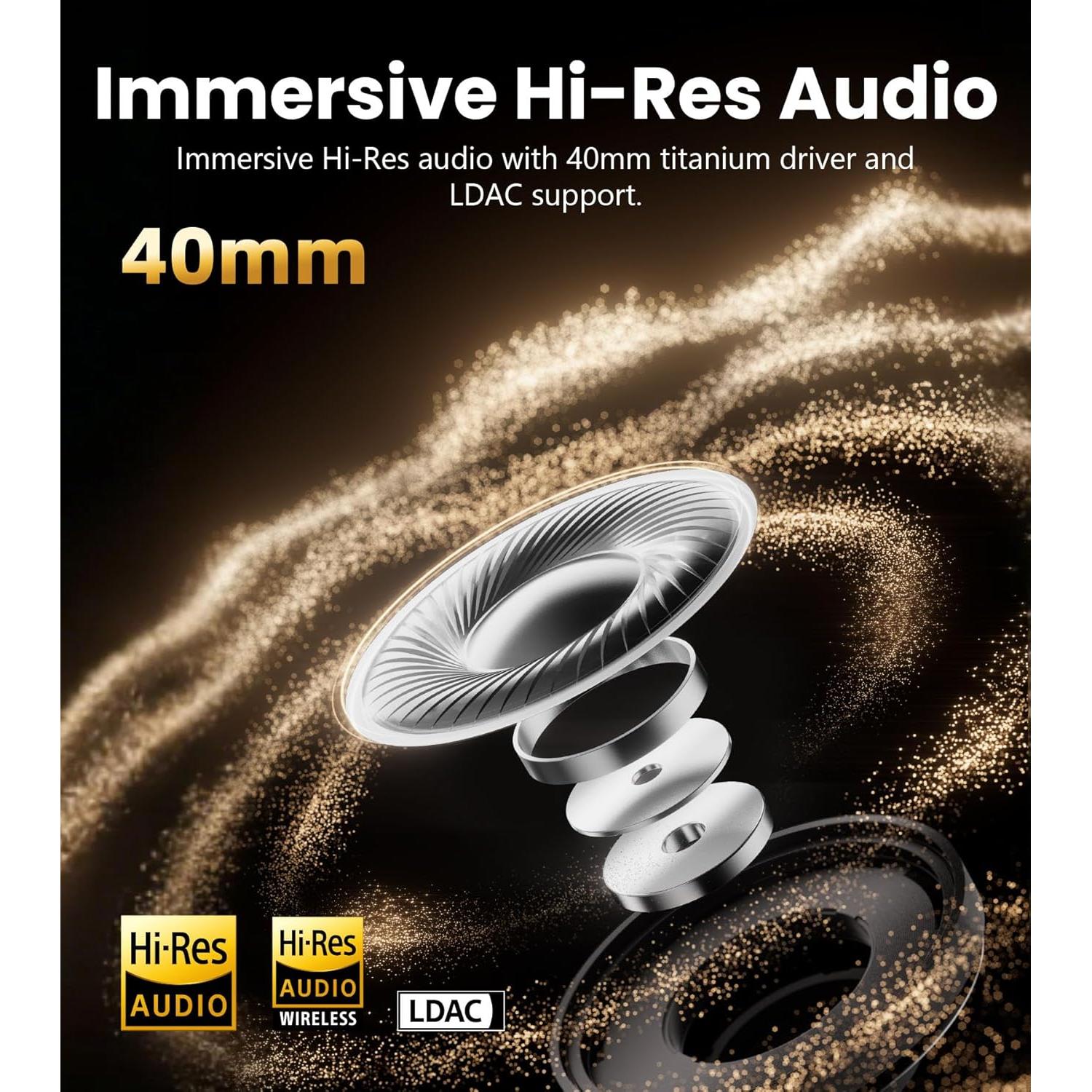 Auriculares Edifier ES850NB Bluetooth Over Ear 92H ANC Marfil