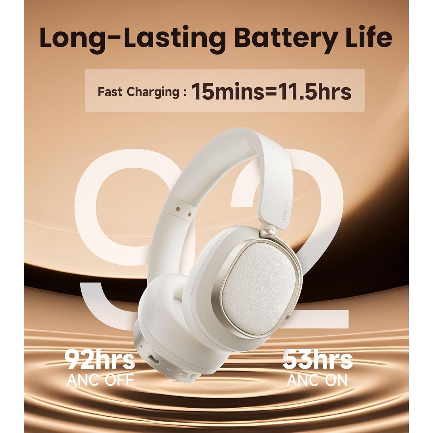 Auriculares Edifier ES850NB Bluetooth Over Ear 92H ANC Marfil