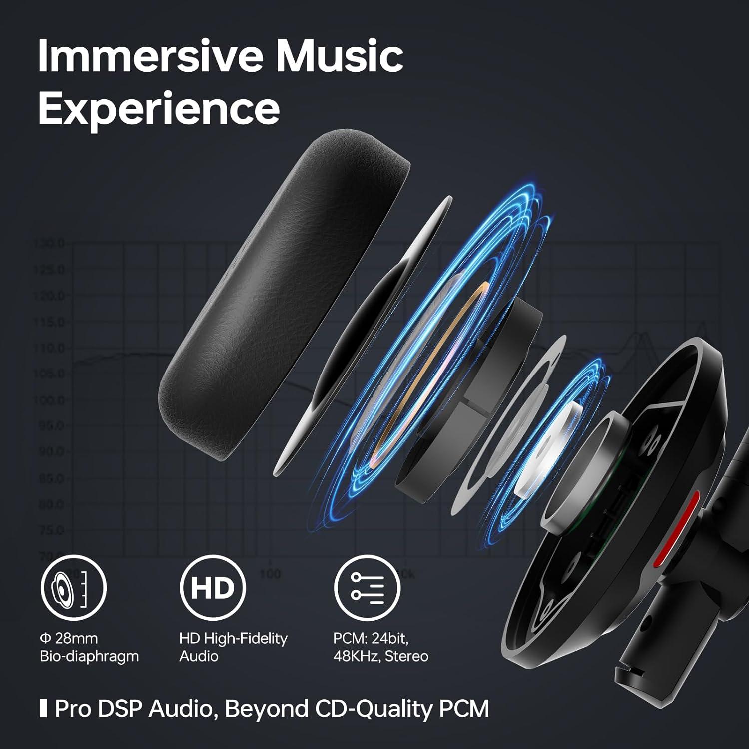 Auricular con cable Blucalm UCH30 USB con micrófono y cancelación de ruido