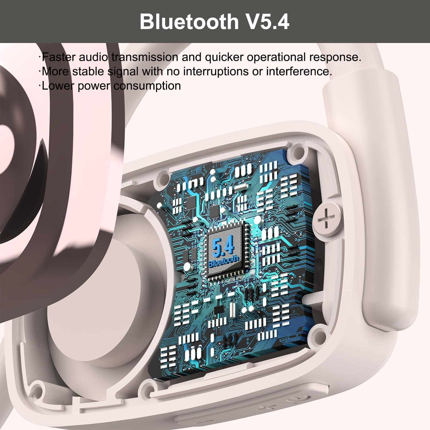 Auriculares Inalámbricos Bluetooth V5.4 SS LK12 Rosa con Micrófono