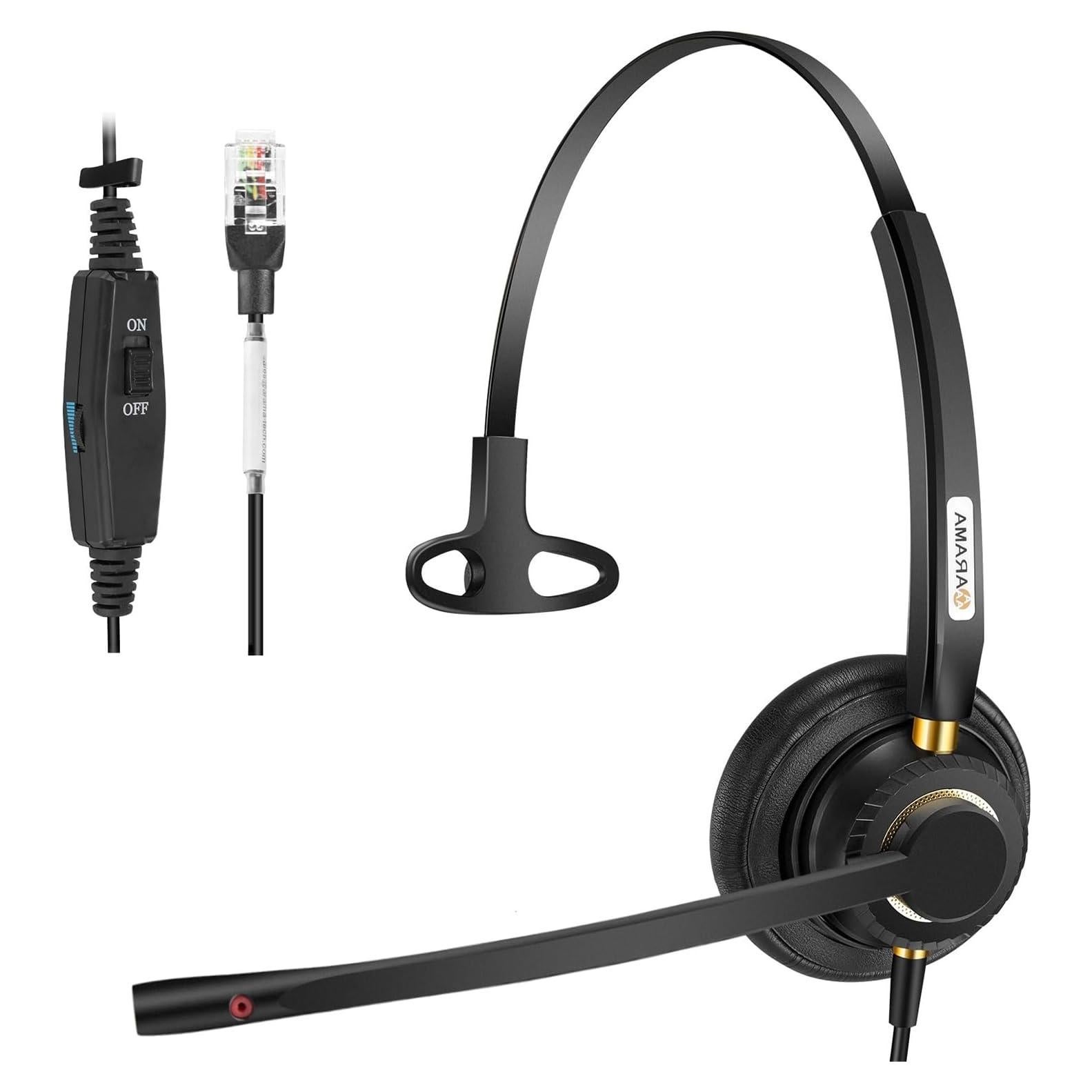 Auricular de Teléfono Arama RJ-800S Mono con Micrófono