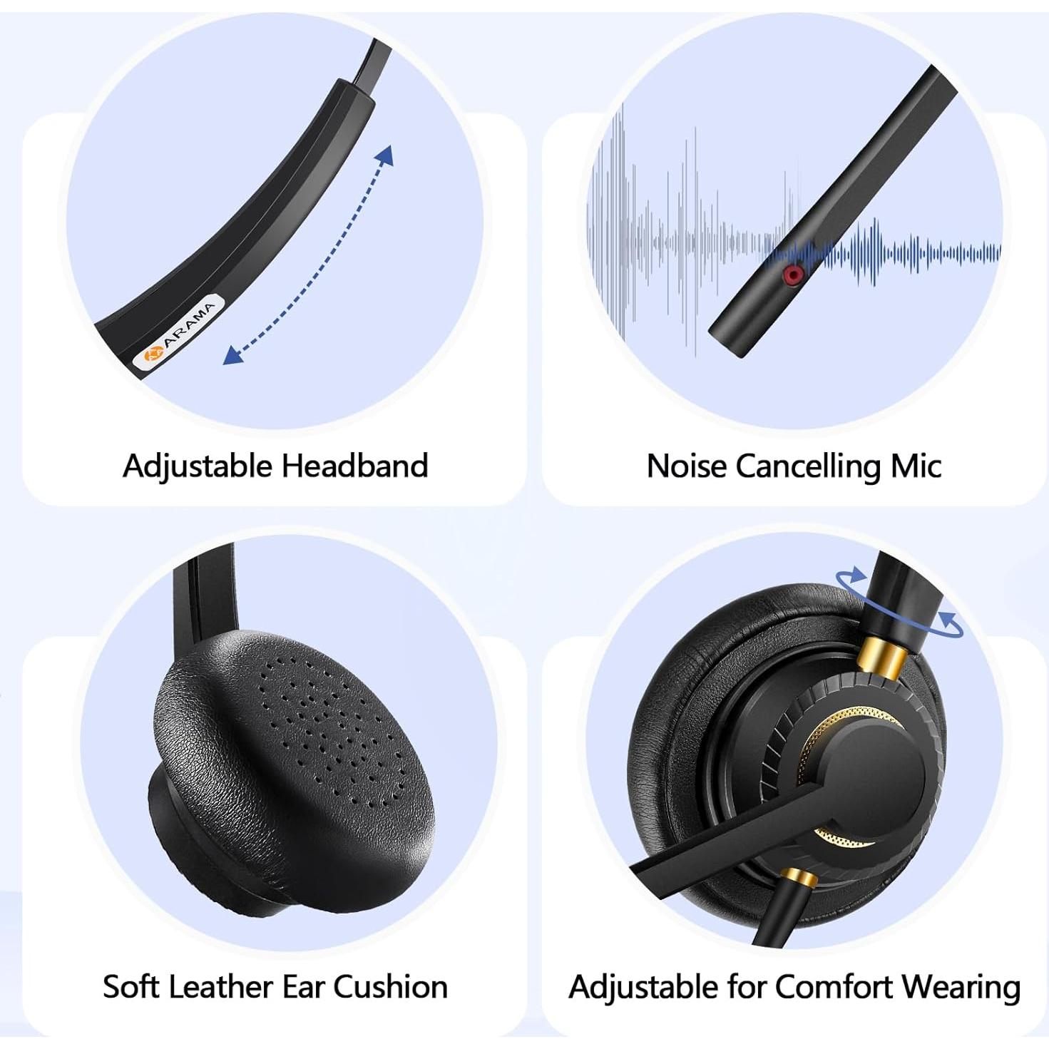 Auricular de Teléfono Arama RJ-800S Mono con Micrófono