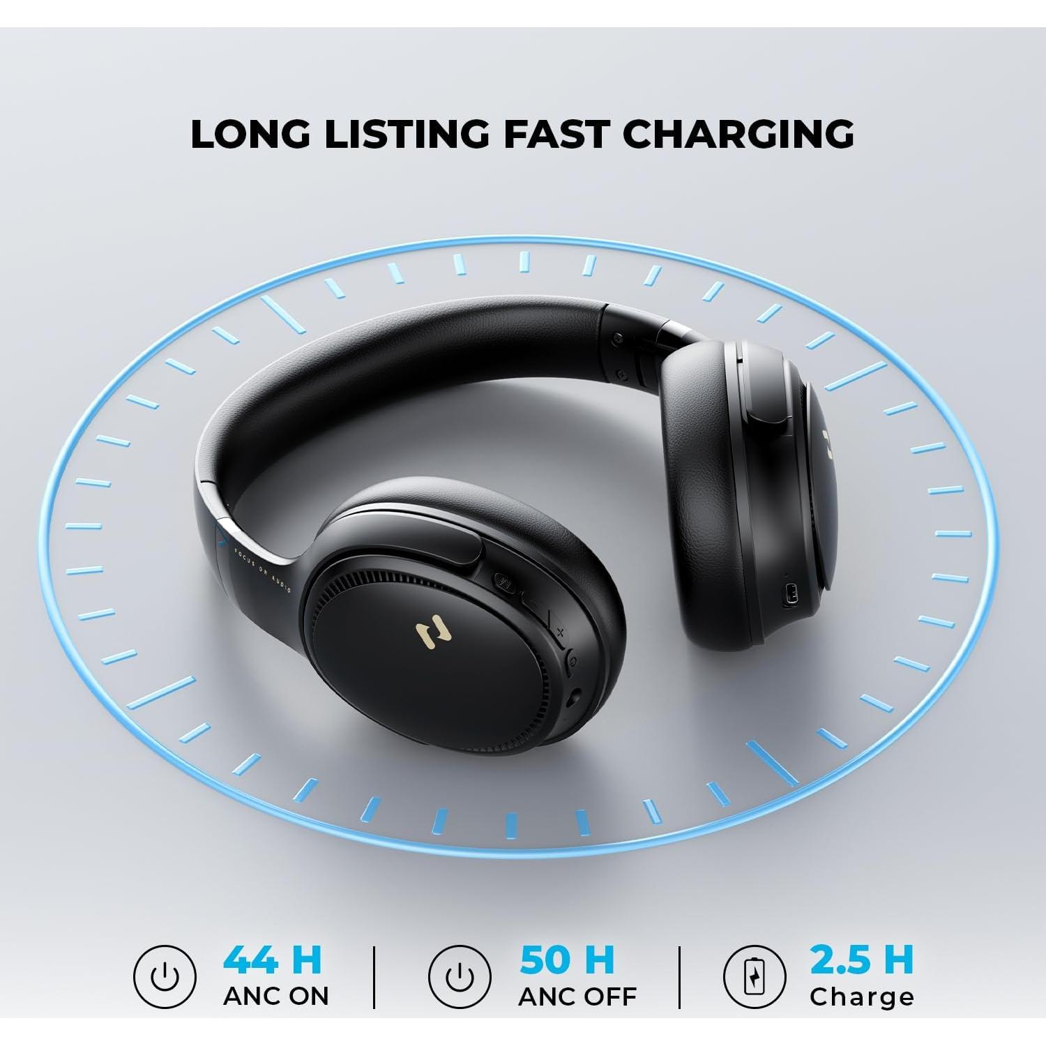 Auriculares Bluetooth 5.3 Havit NC01 con ANC y 50H de batería