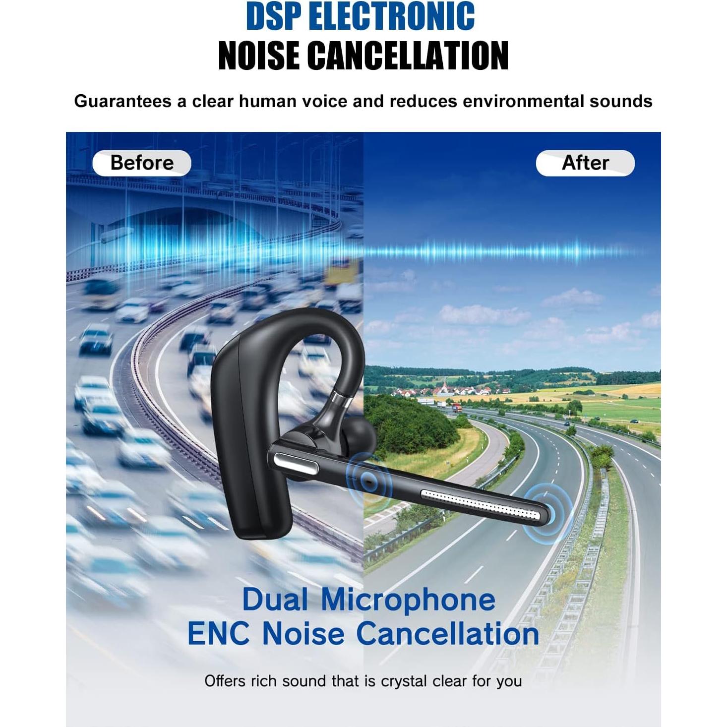 Auricular Bluetooth Kendir G6 Inalámbrico con Cancelación de Ruido