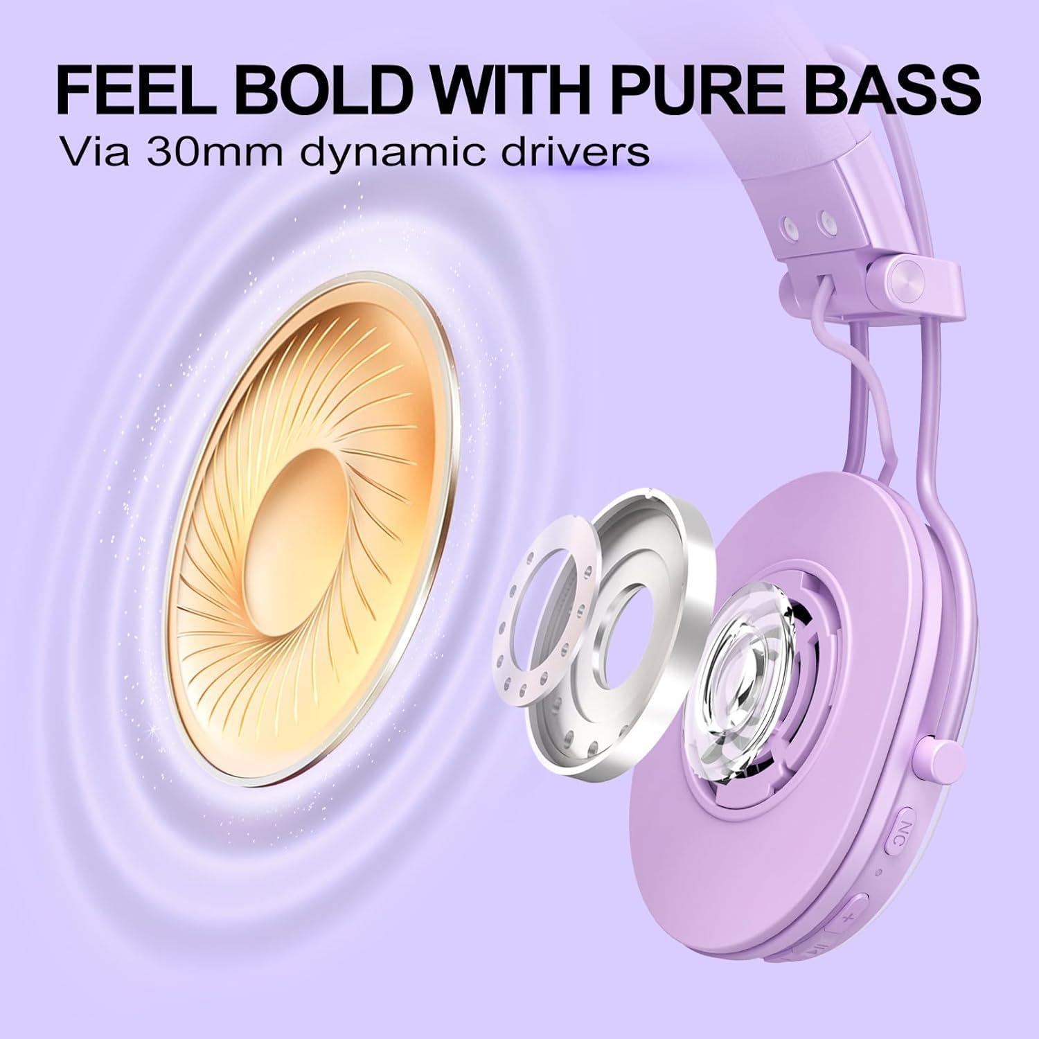 Auriculares In-Ear Inalámbricos FIO MOTUS FM30 Púrpura 55H ANC