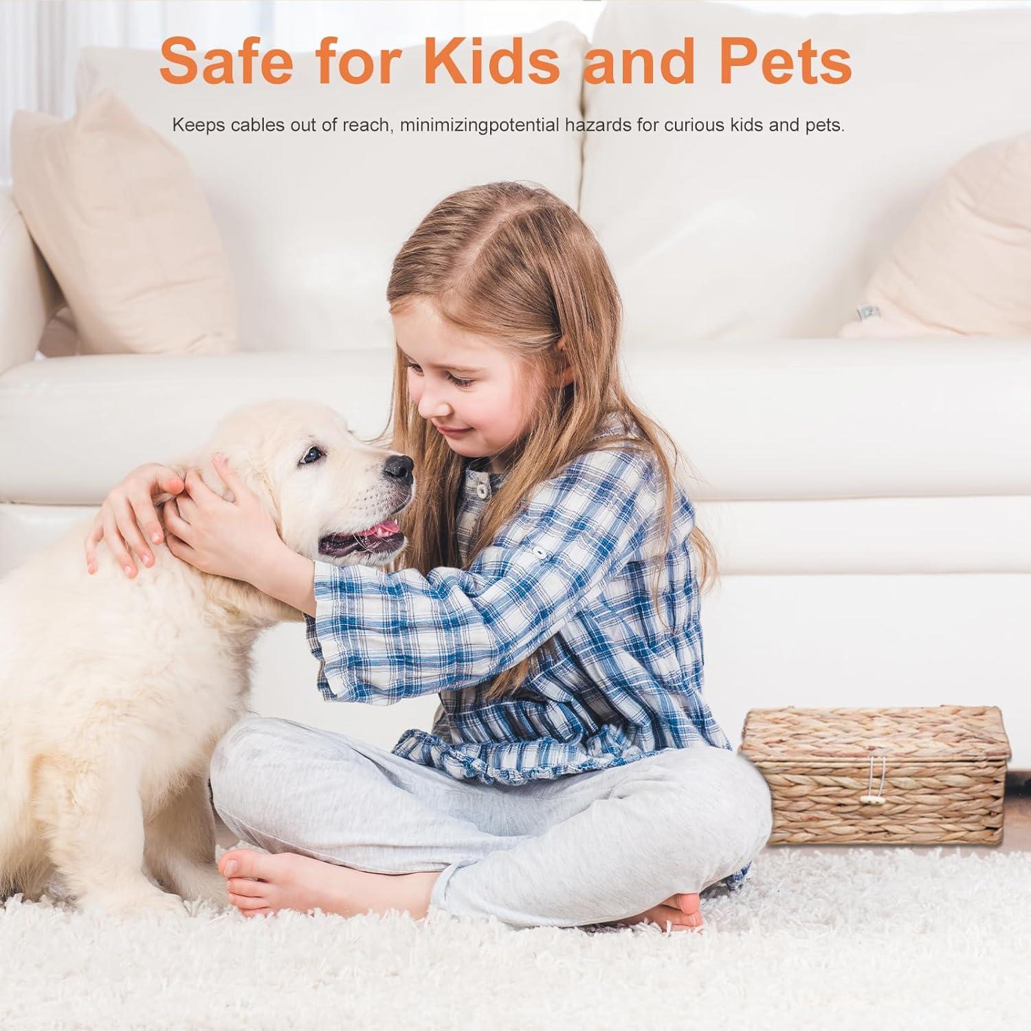 Caja Organizadora de Cables Tejida a Mano 2-Pack - Juncos de Agua