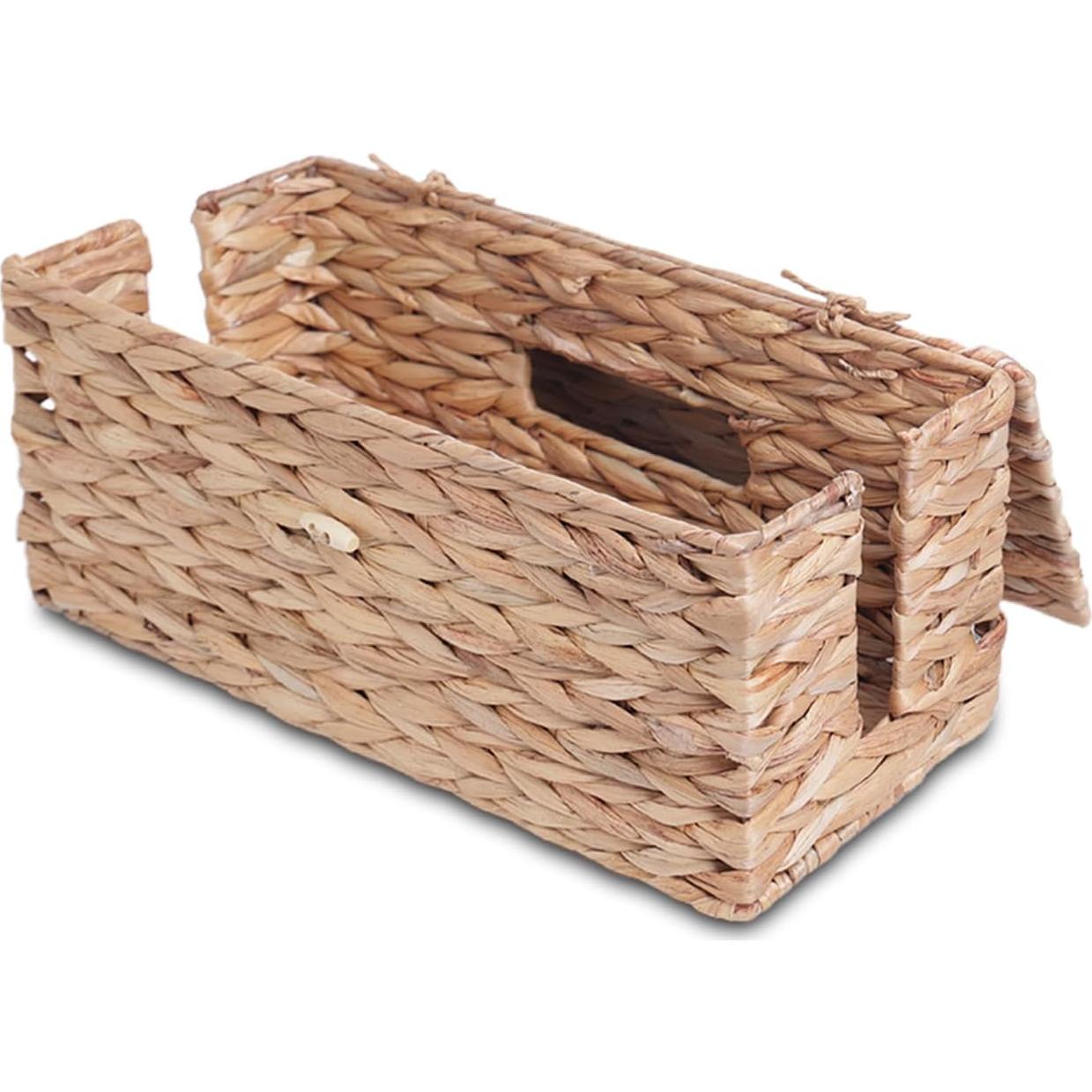 Caja Organizadora de Cables Tejida a Mano 2-Pack - Juncos de Agua