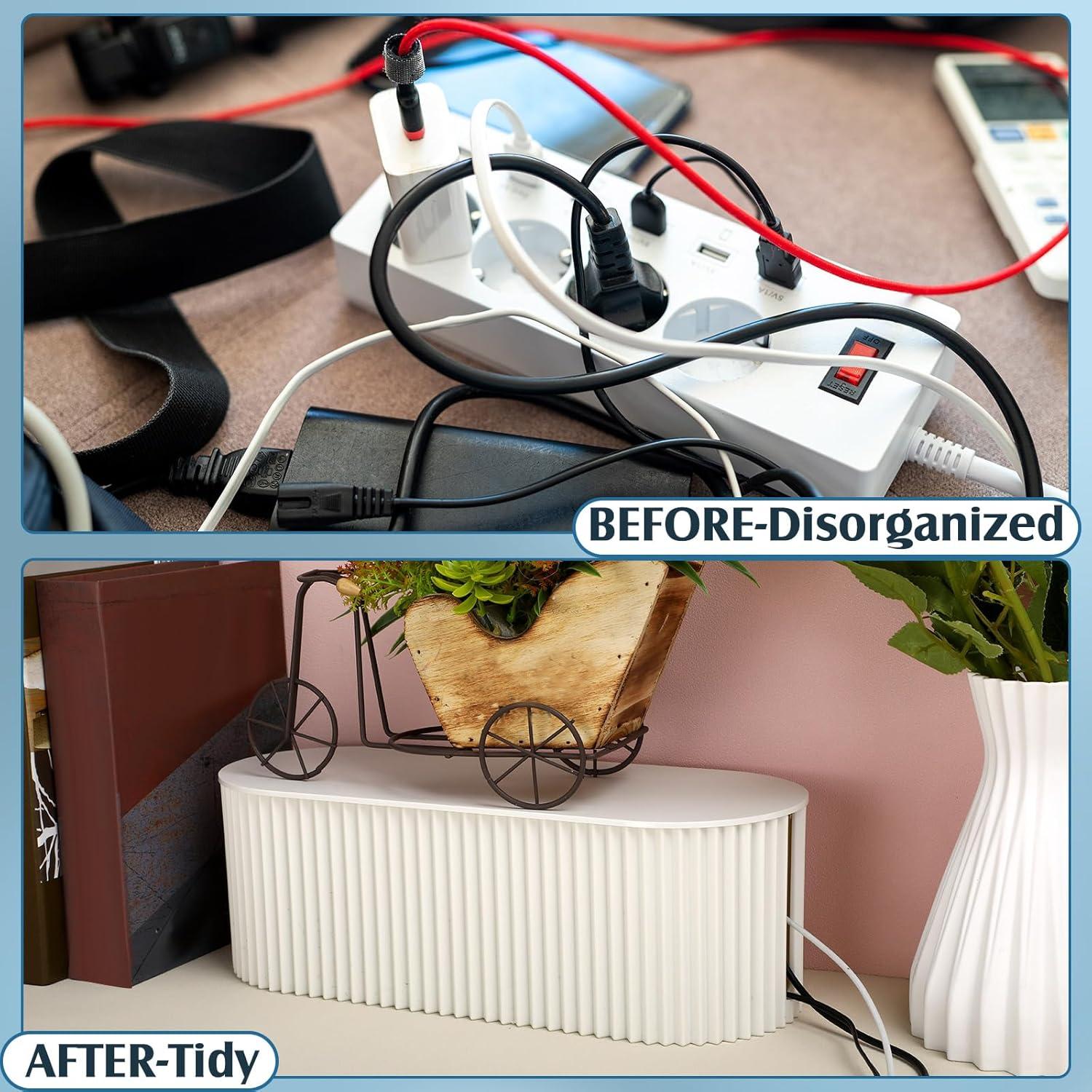 Caja Organizadora de Cables Marsui 2 Pcs con 48 Accesorios