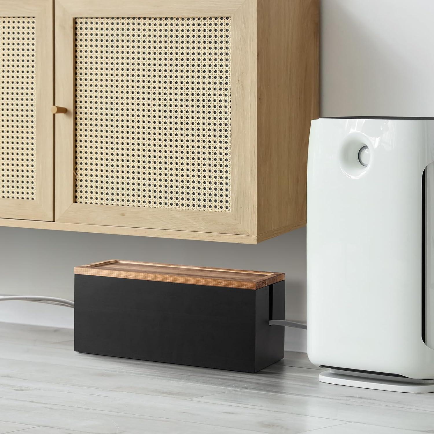 Caja Organizadora de Cables de Madera CMLKLZD 31x12.7x12.8cm