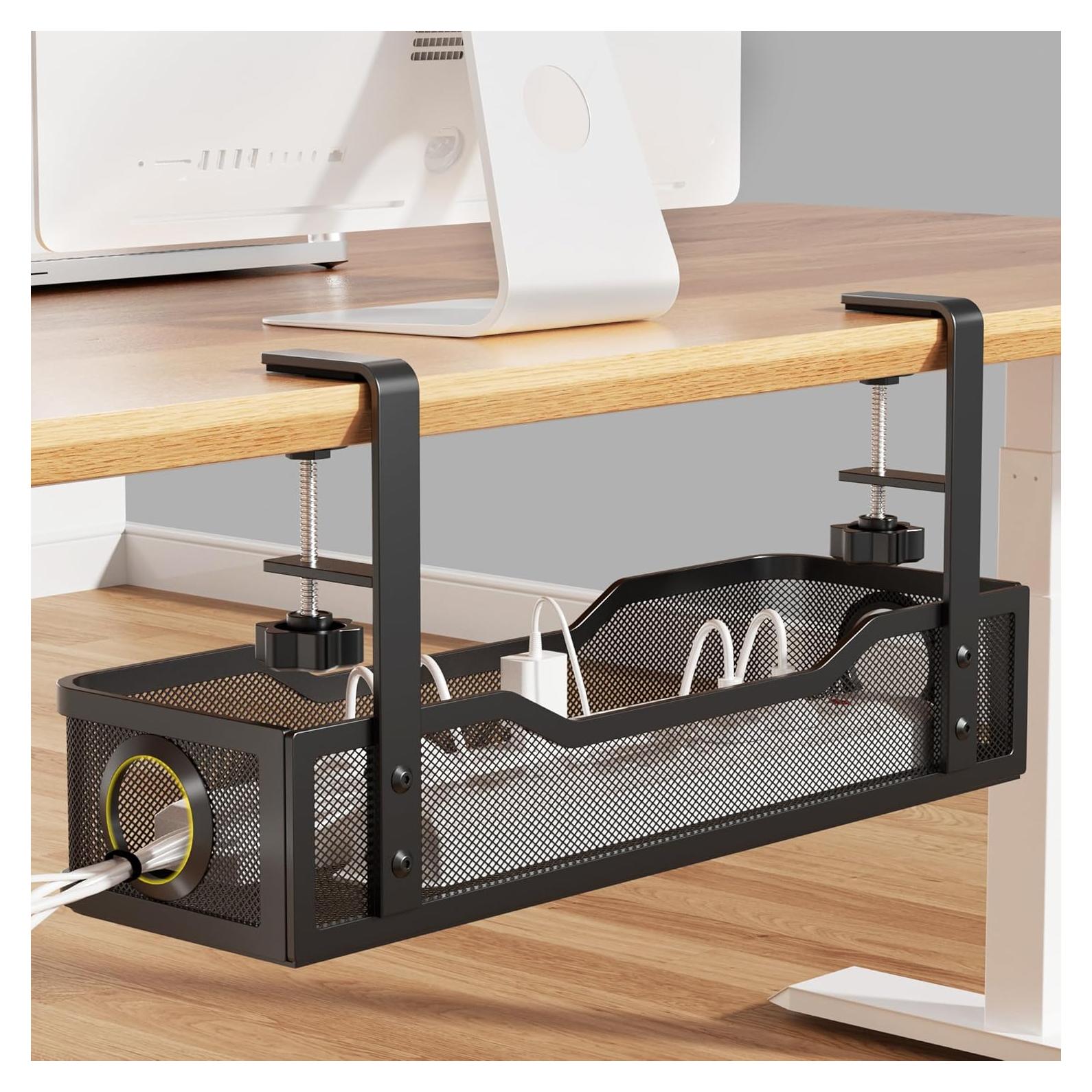 Caja de Gestión de Cables Cinati 40.64 cm para Escritorio Negro