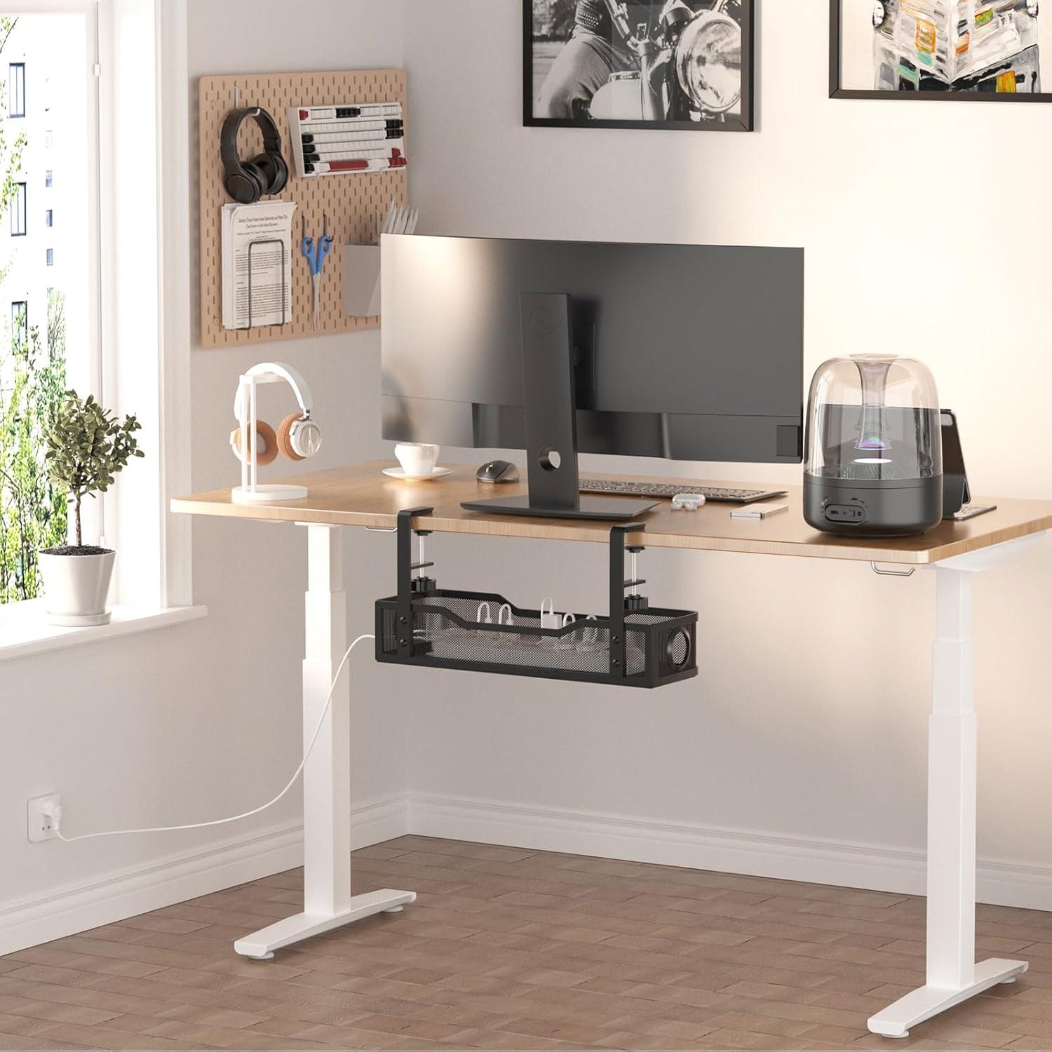 Caja de Gestión de Cables Cinati 40.64 cm para Escritorio Negro