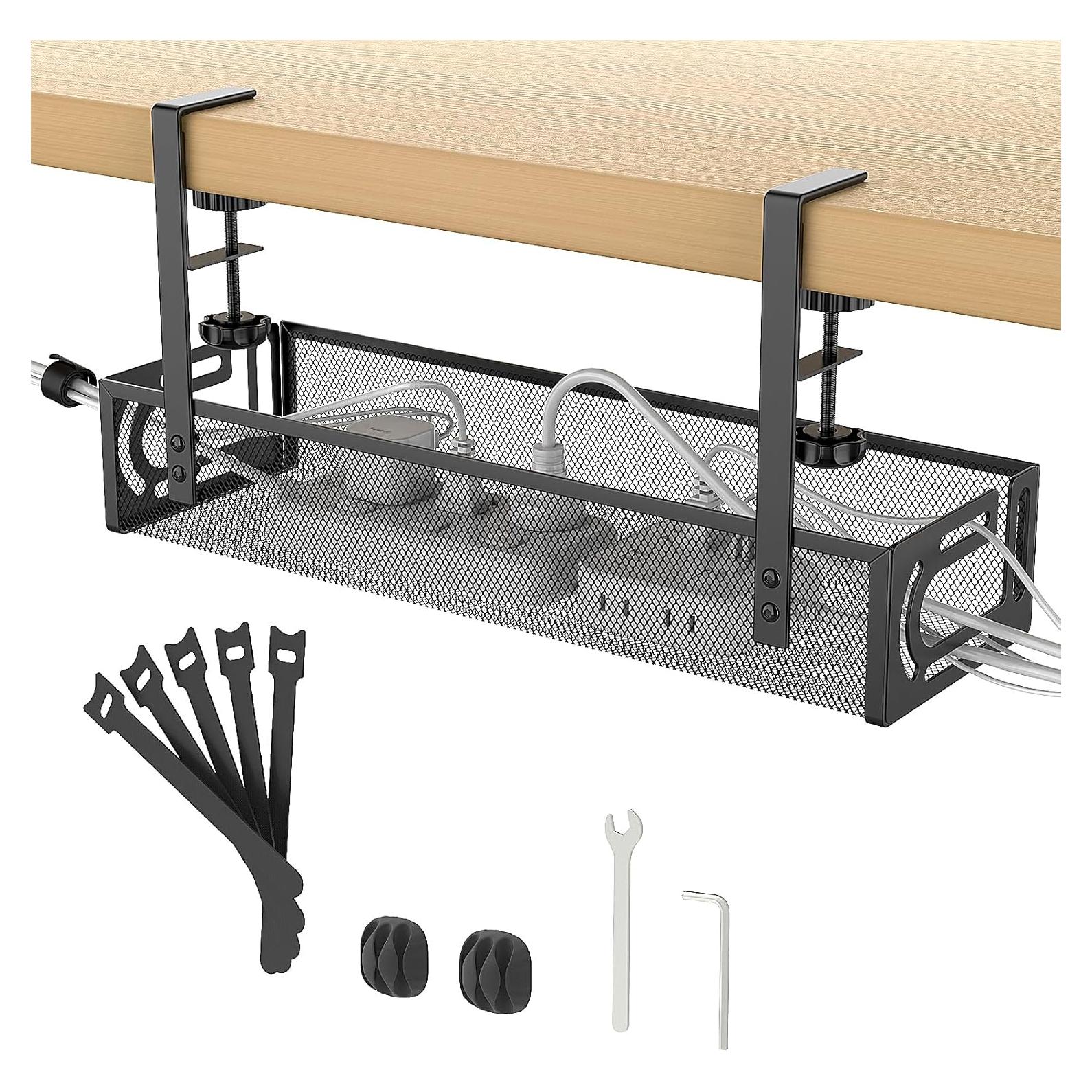 Bandeja de Gestión de Cables WUHUIXOZ 39x12x7cm Negra
