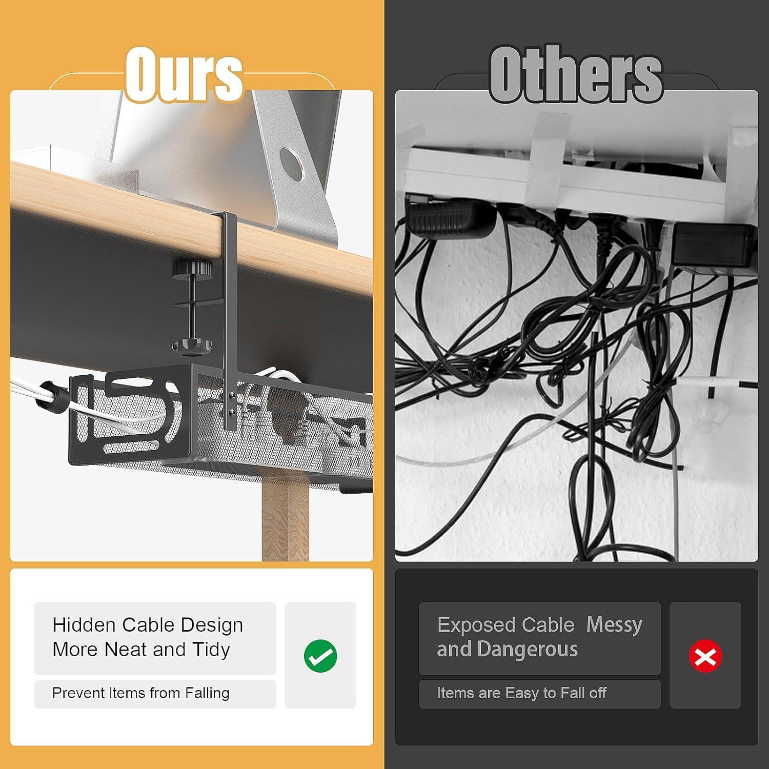 Bandeja de Gestión de Cables WUHUIXOZ 39x12x7cm Negra