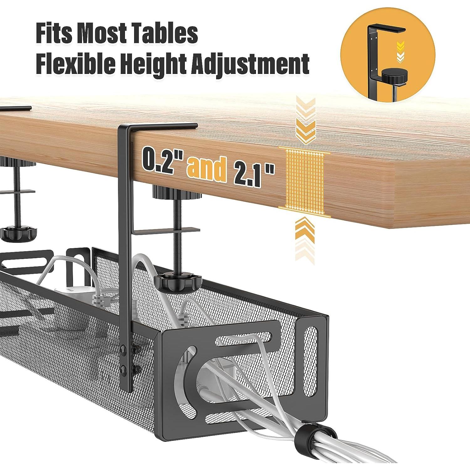 Bandeja de Gestión de Cables WUHUIXOZ 39x12x7cm Negra