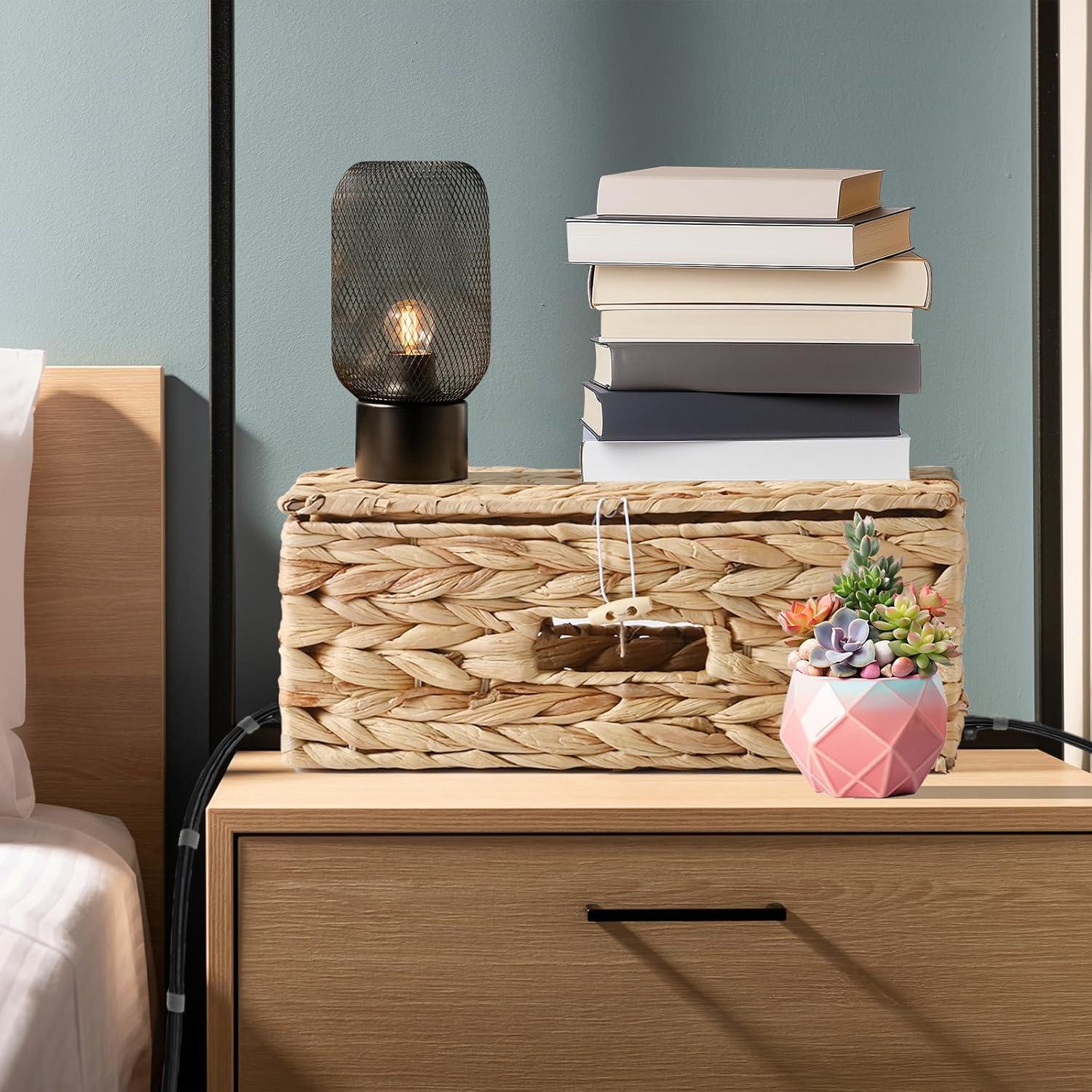 Organizador de Cables AccEncyc - 2 Cajas Tejidas a Mano