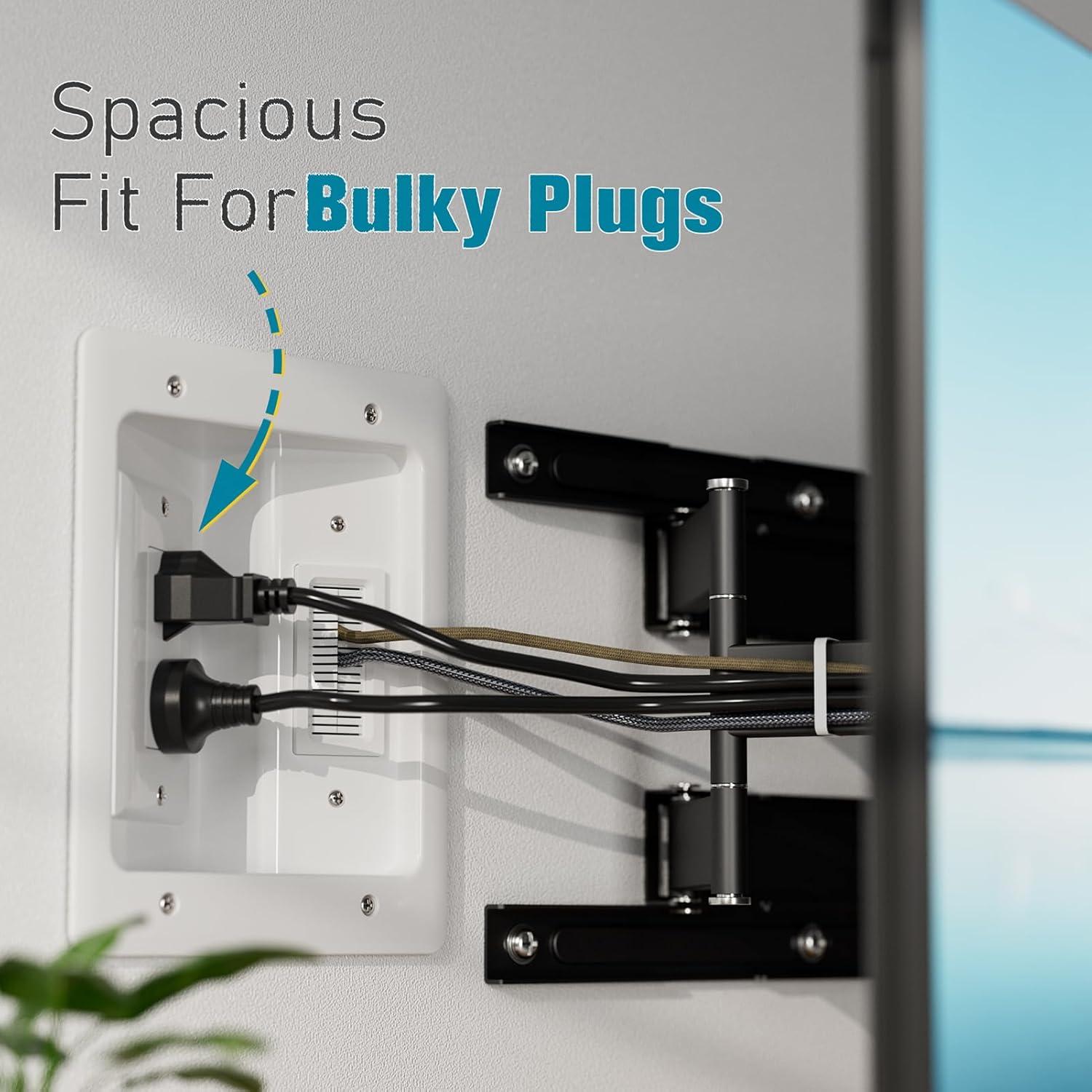 Ocultador de Cables PRLF 2 Salidas CA con Sierra para Yeso