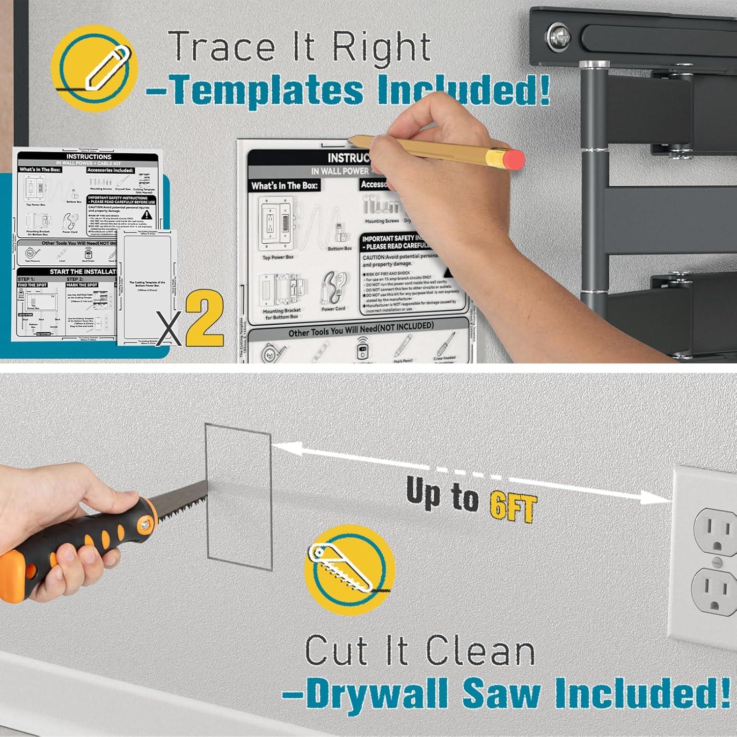 Ocultador de Cables PRLF 2 Salidas CA con Sierra para Yeso