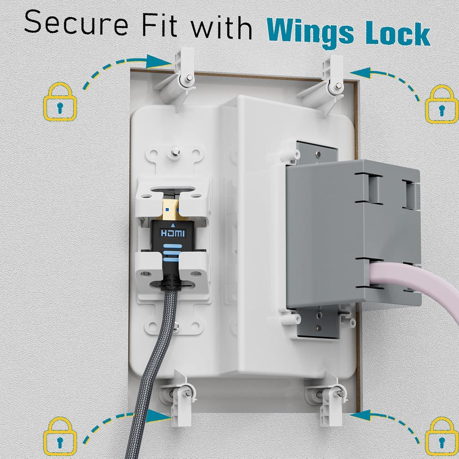 Ocultador de Cables PRLF 2 Salidas CA con Sierra para Yeso