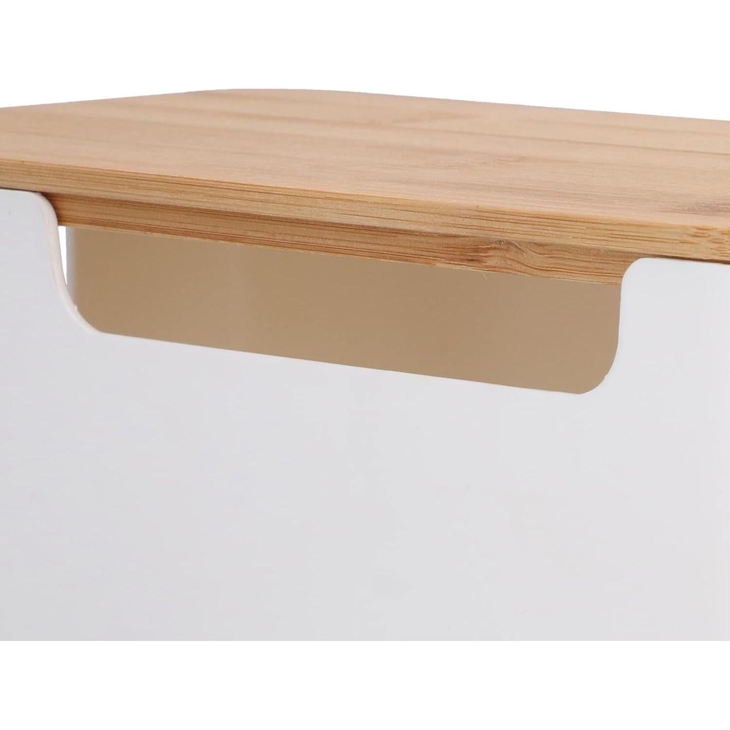 Caja Organizadora de Cables de Madera Cyrank 23.5x12.3cm