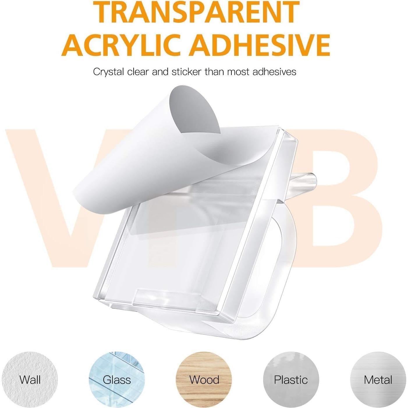 110 Clips de Cable Adhesivos AGPTEK - Organizador Transparente