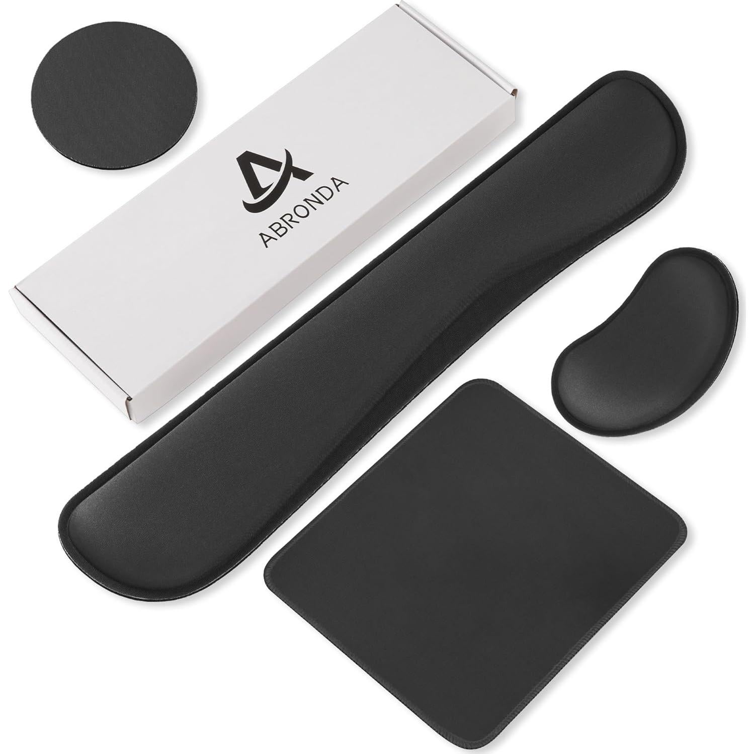 Soporte de Muñeca Ergonómico ABRONDA - Set 4 en 1 Negro