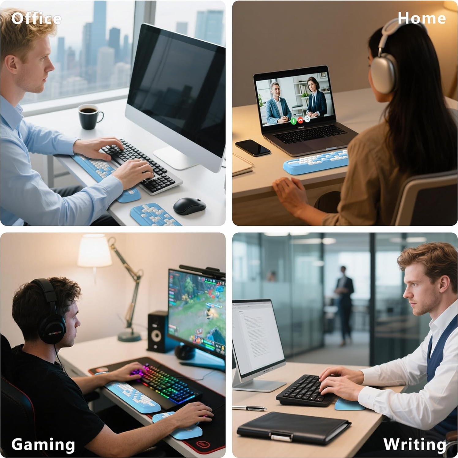 Reposamuñecas ergonómico MEKASS de espuma viscoelástica 45cm