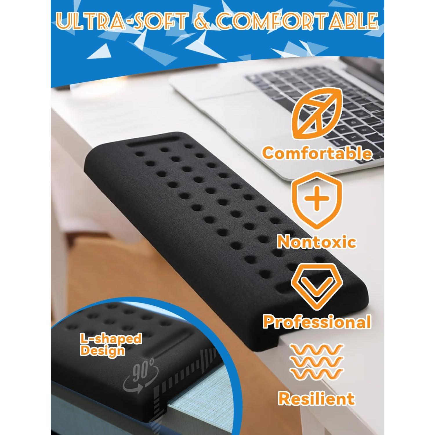 Reposamuñecas Ergonómico Proium en Forma de L - Negro