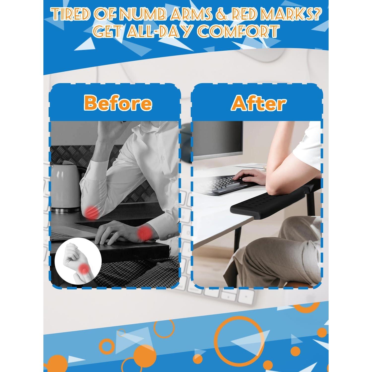 Reposamuñecas Ergonómico Proium en Forma de L - Negro