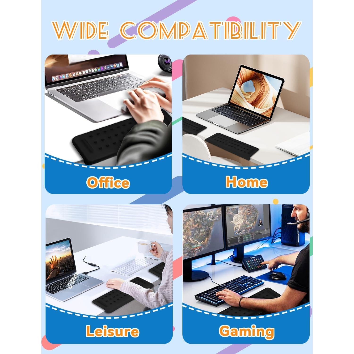 Reposamuñecas Ergonómico Proium en Forma de L - Negro