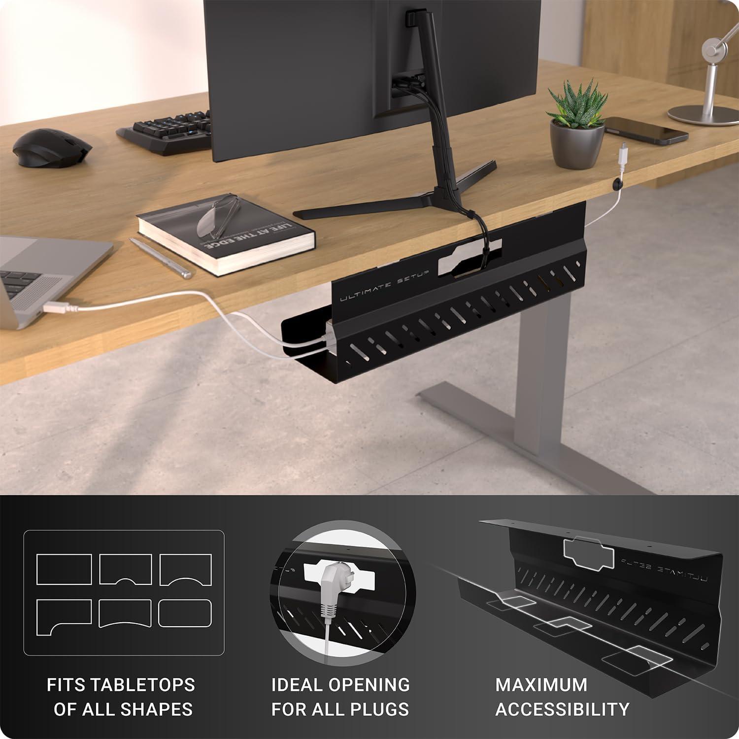 Bandeja de gestión de cables Ultimate Setup 42.9x11cm Negro