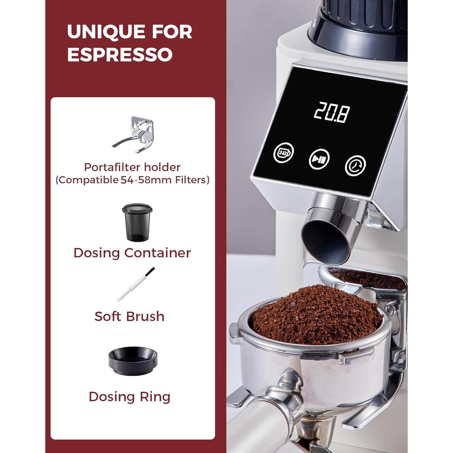 Molinillo de Café Tuni G1 Cónico Antiestático 48 Configuraciones