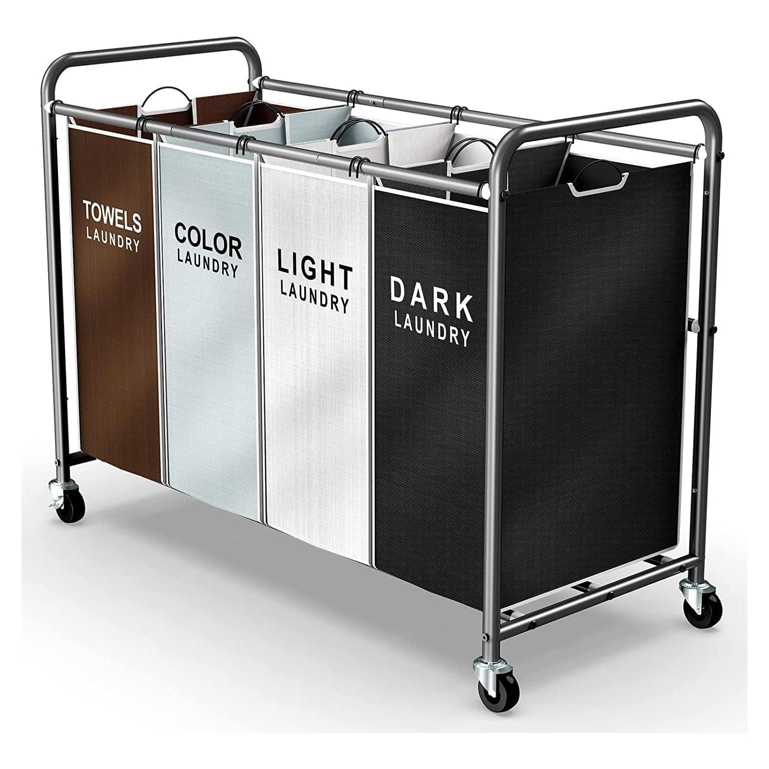 Carro Organizador de Ropa ROMOON 172L con 4 Compartimentos