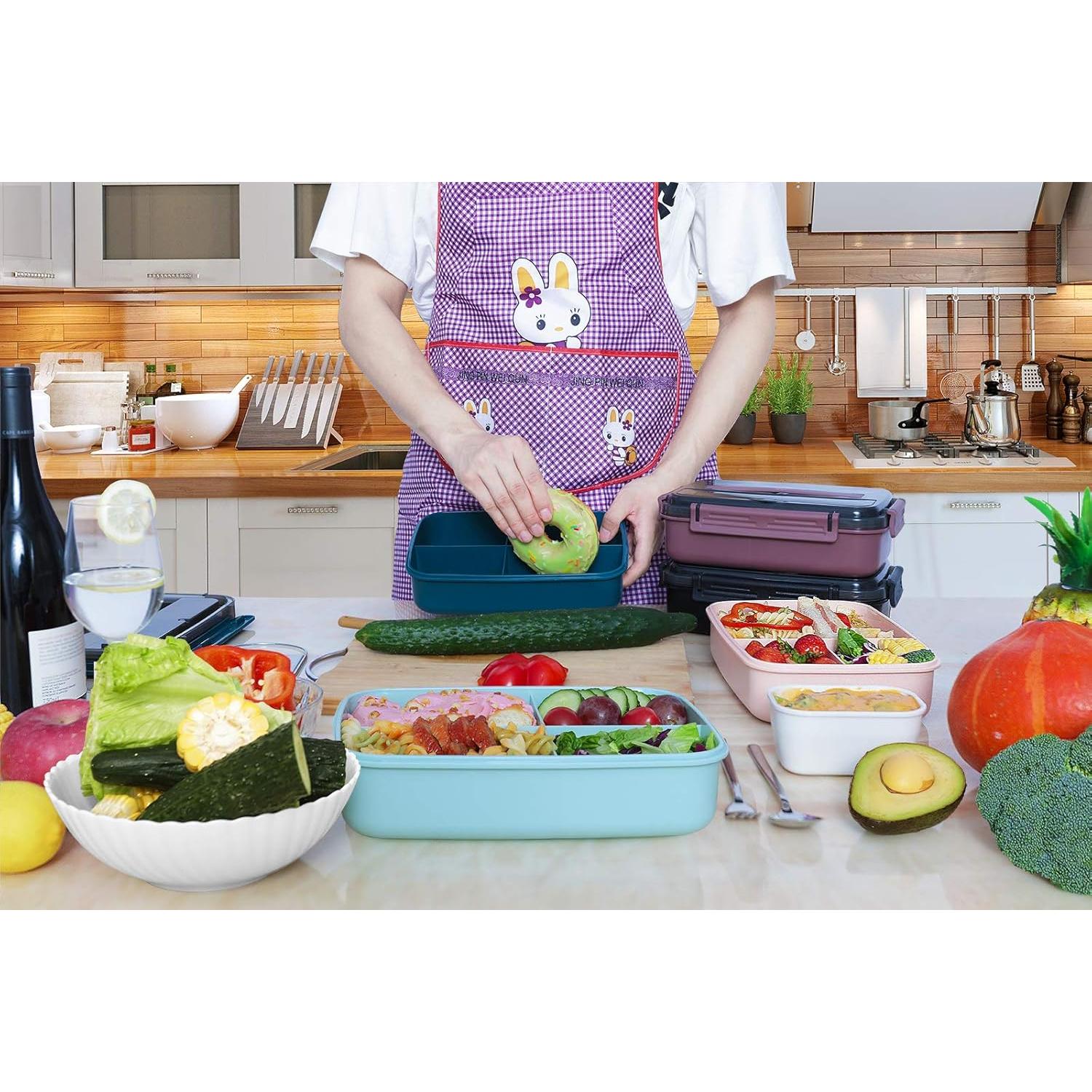 Caja Bento MINCOCO 1800ml A Prueba de Fugas con Bolsa y Utensilios