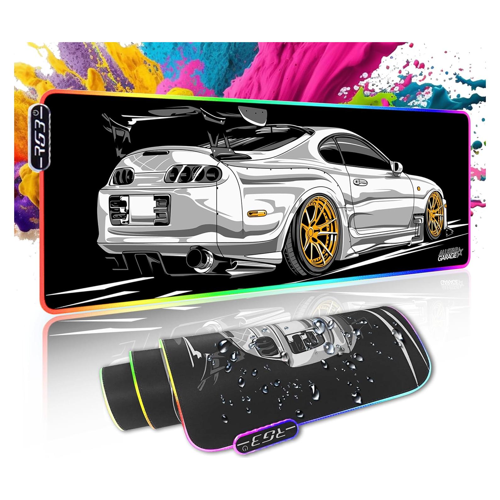 Alfombrilla de Ratón Gaming RGB AllstarGarage 80x30cm Antideslizante