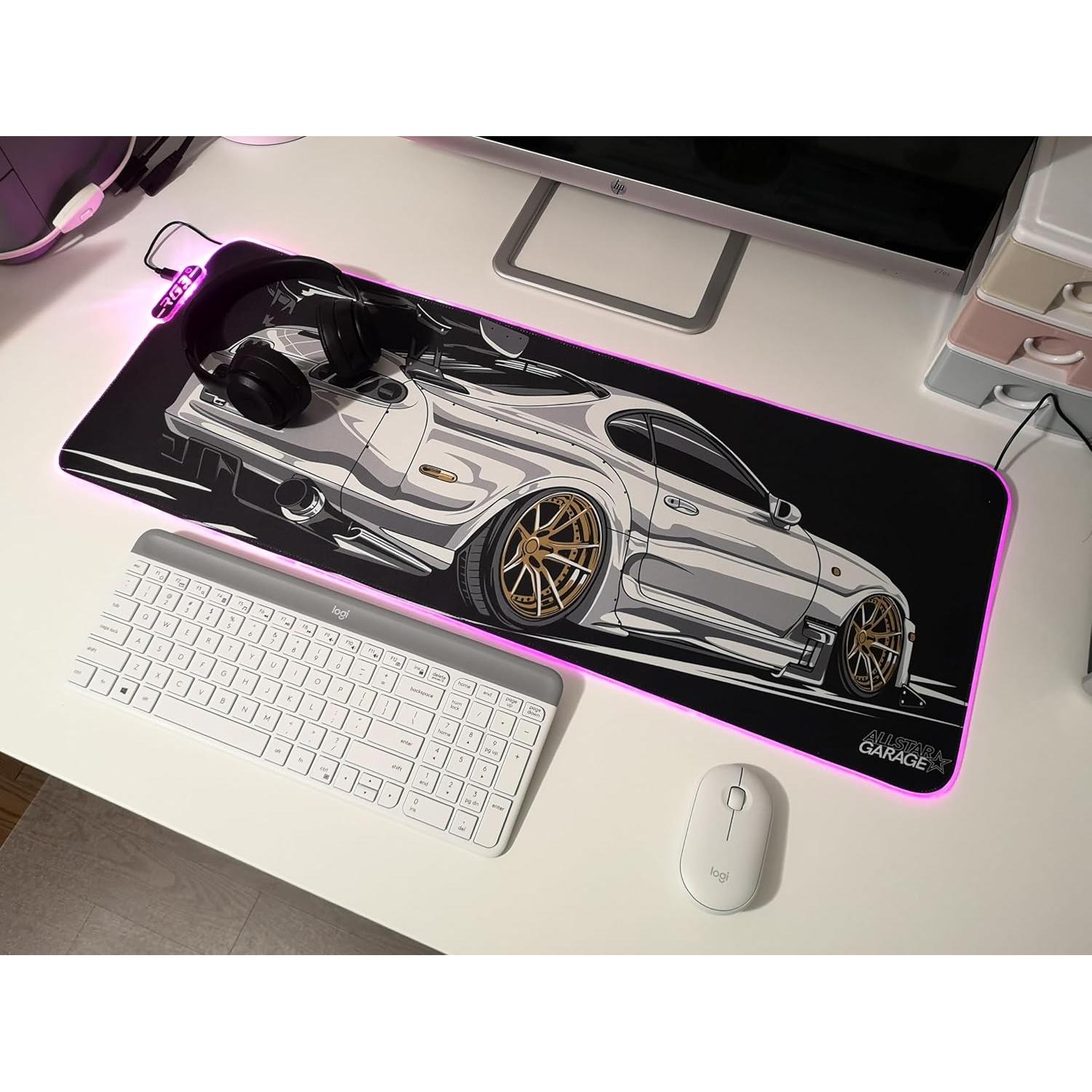 Alfombrilla de Ratón Gaming RGB AllstarGarage 80x30cm Antideslizante