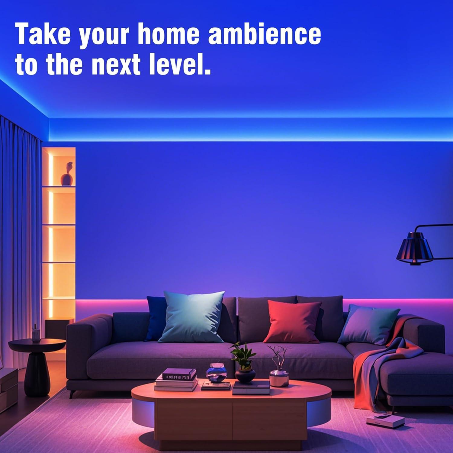 Tiras de Luz LED VOLIVO 30.48m RGB con Control Remoto y App