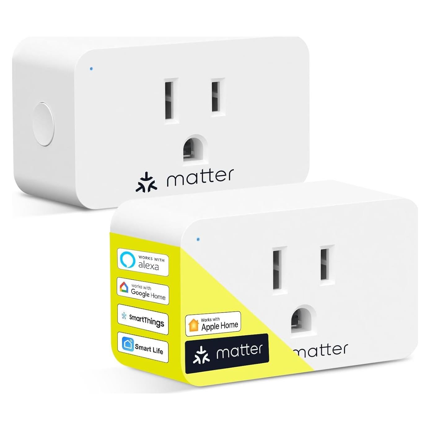 Enchufe Inteligente Minoston Matter 15A, Control Remoto APP, 2 Unidades