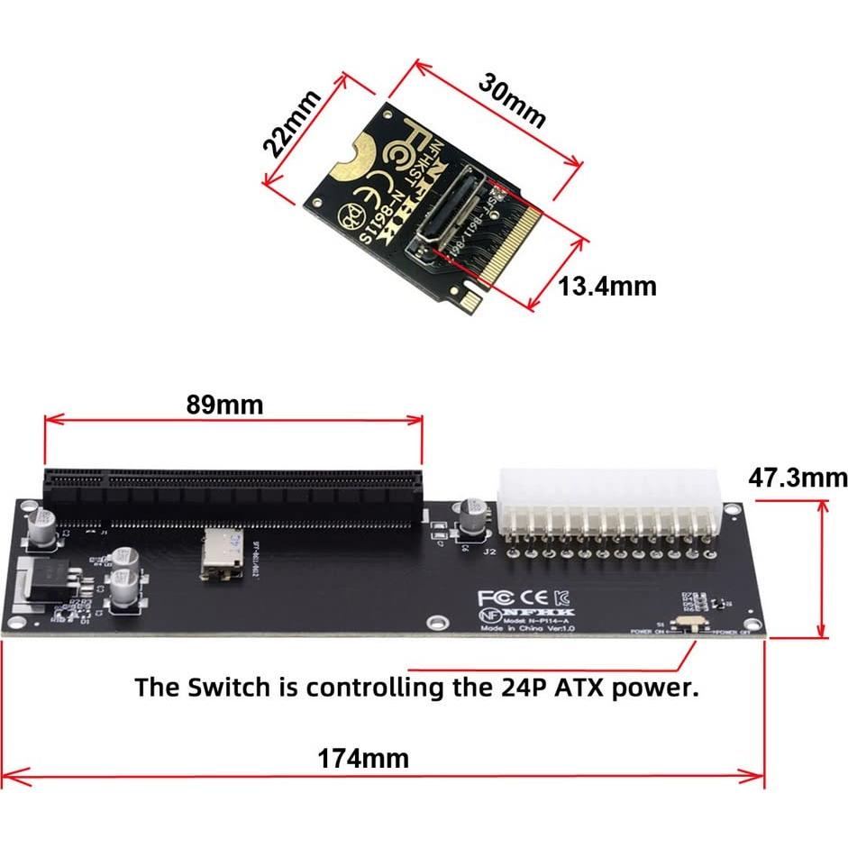 Cable Oculink SFF-8611 xiwai para GPD Win Max2 32 Gbps