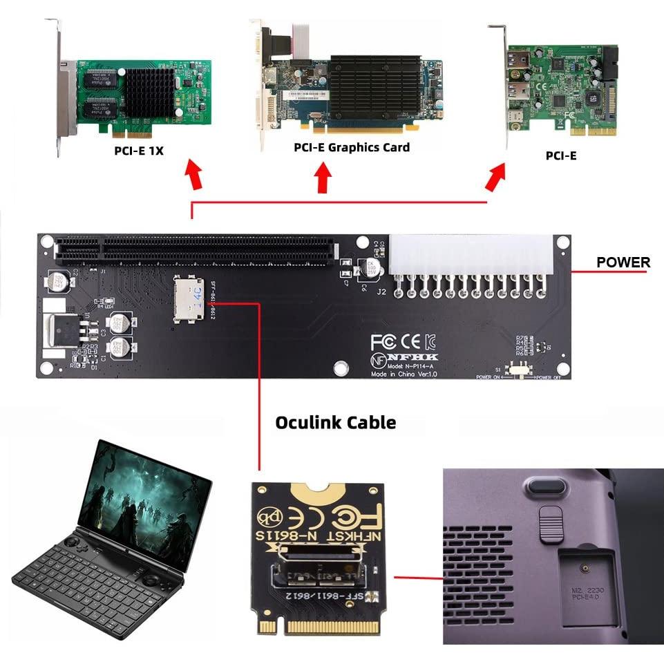 Cable Oculink SFF-8611 xiwai para GPD Win Max2 32 Gbps