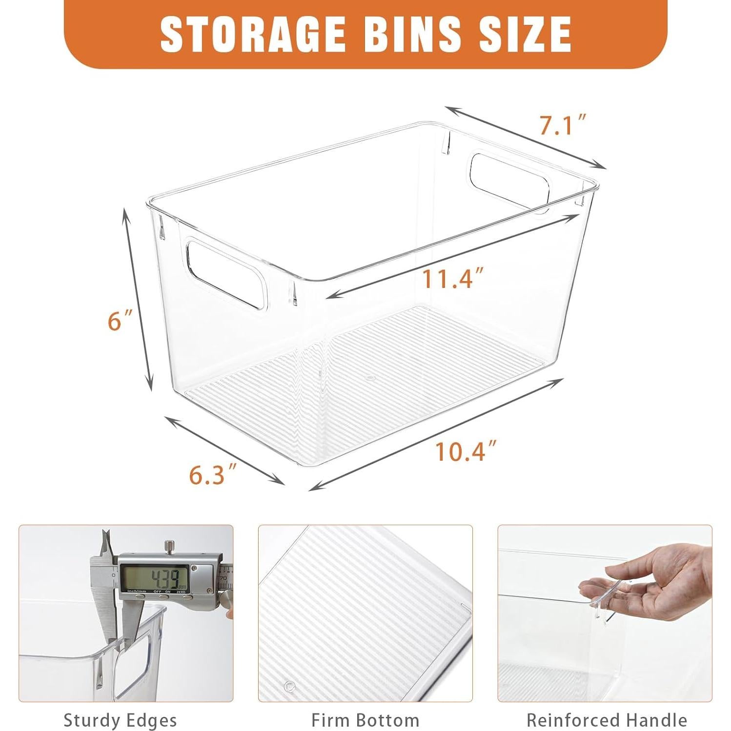 Paquete de 12 cajas de almacenamiento Freebat 35.8x21.1x27.2 cm